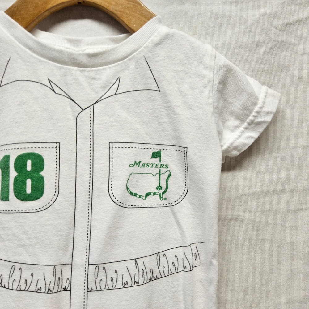 Masters Romper Kids 12 Months White Golf Caddy Uniform Graphic Short Sleeve